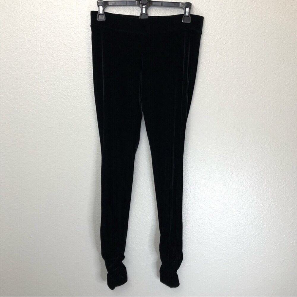 Express Size XS Ruched Velour Black Leggings Balletcore Coquette Princesscore